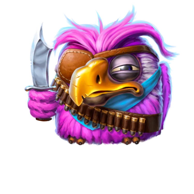 Pirots 3 character purple bird