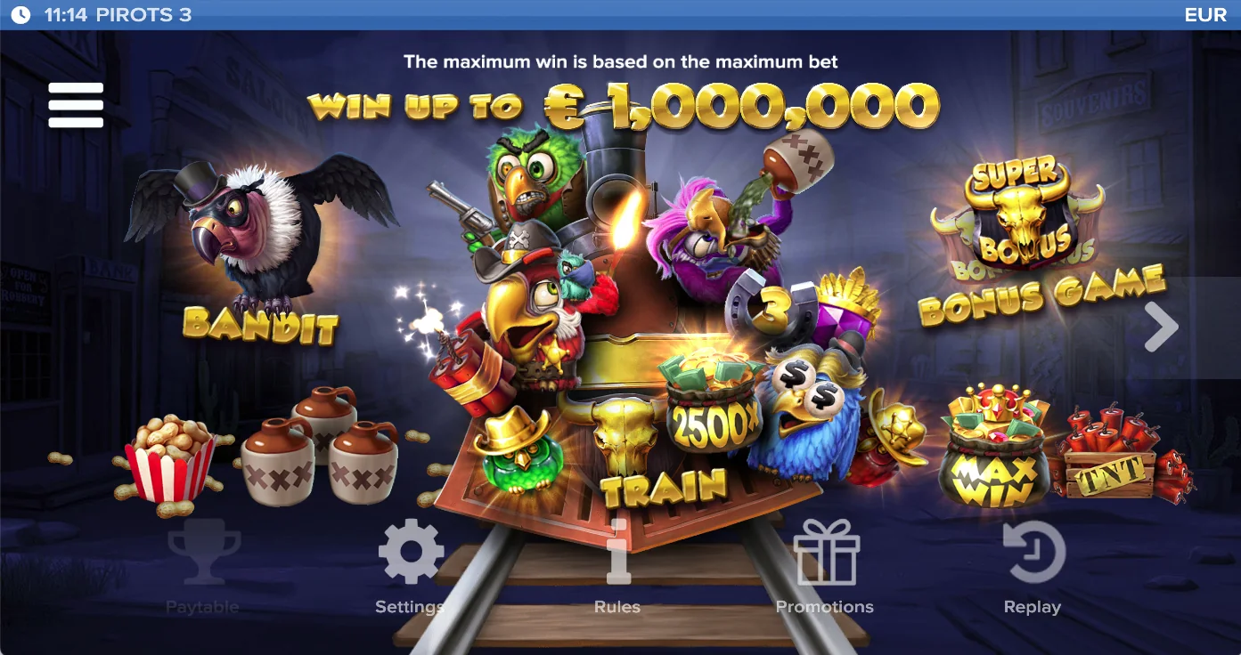 Pirots 3 paytable level 1 with symbols and values