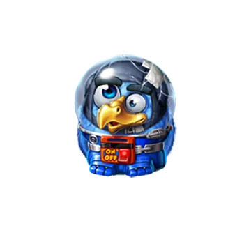 Pirots 4 blue bird character in Lost in Space