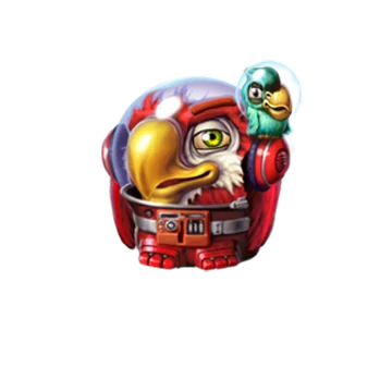 Pirots 4 red bird character in Lost in Space