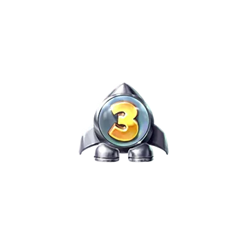 Pirots 4 upgrade symbol (+3 levels) in Lost in Space